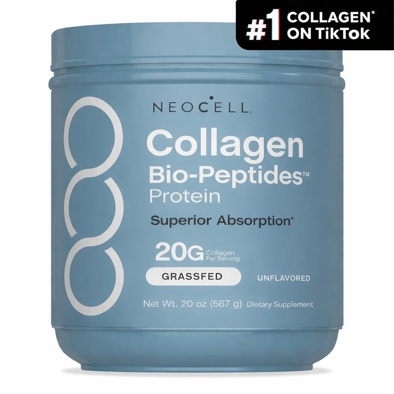 Neocell Collagen Bio-Peptides Powder 20Oz - Grassfed Protein Supplement - Advanced with 18 Essential Amino Acids